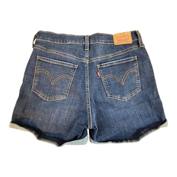 Levi Strauss & Co. womens sz 29 mid length shorts blue jean med wash - Picture 2 of 13